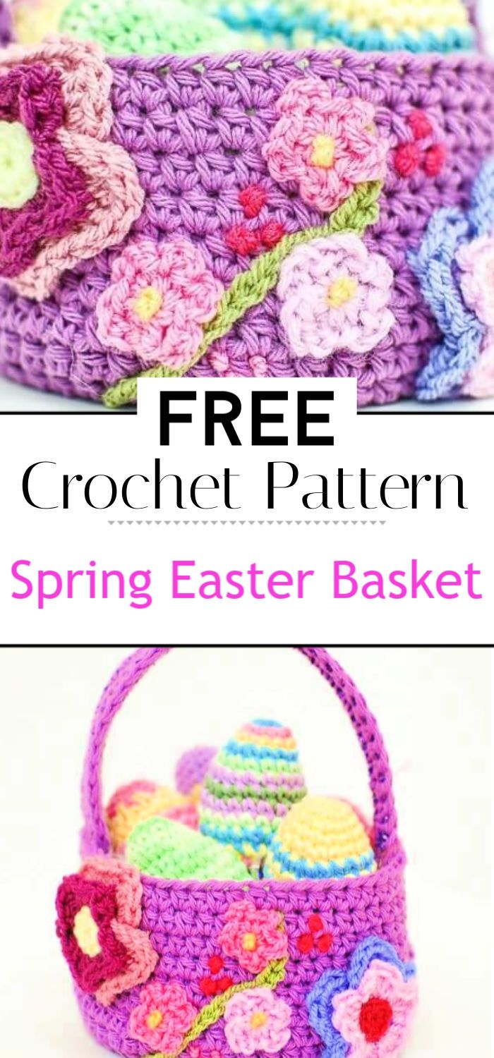 Spring Easter Basket Crochet Pattern