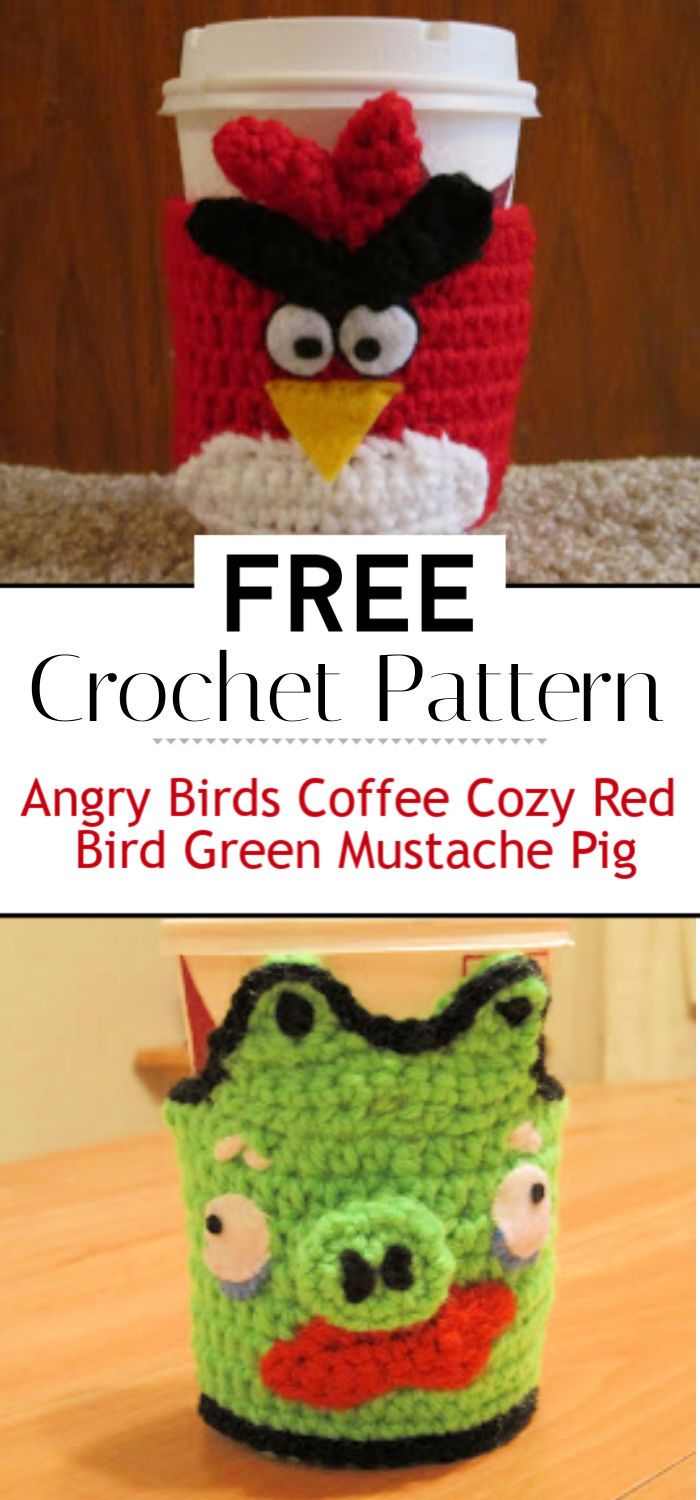 https://cdn.crochetwithpatterns.com/wp-content/uploads/2020/02/Angry-Birds-Coffee-Cozy-Crochet-Pattern-Red-Bird-Green-Mustache-Pig.jpg