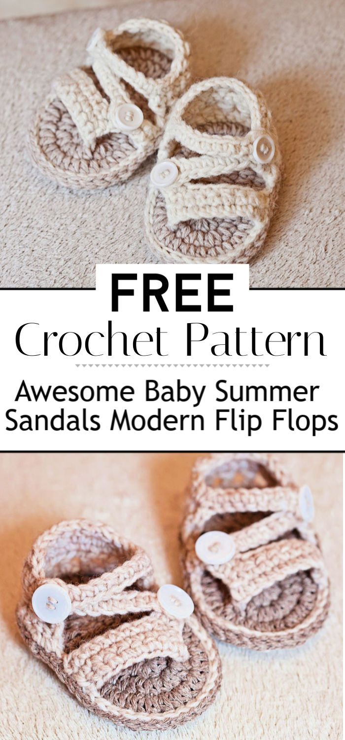 Awesome Baby Crochet Summer Sandals Modern Flip Flops