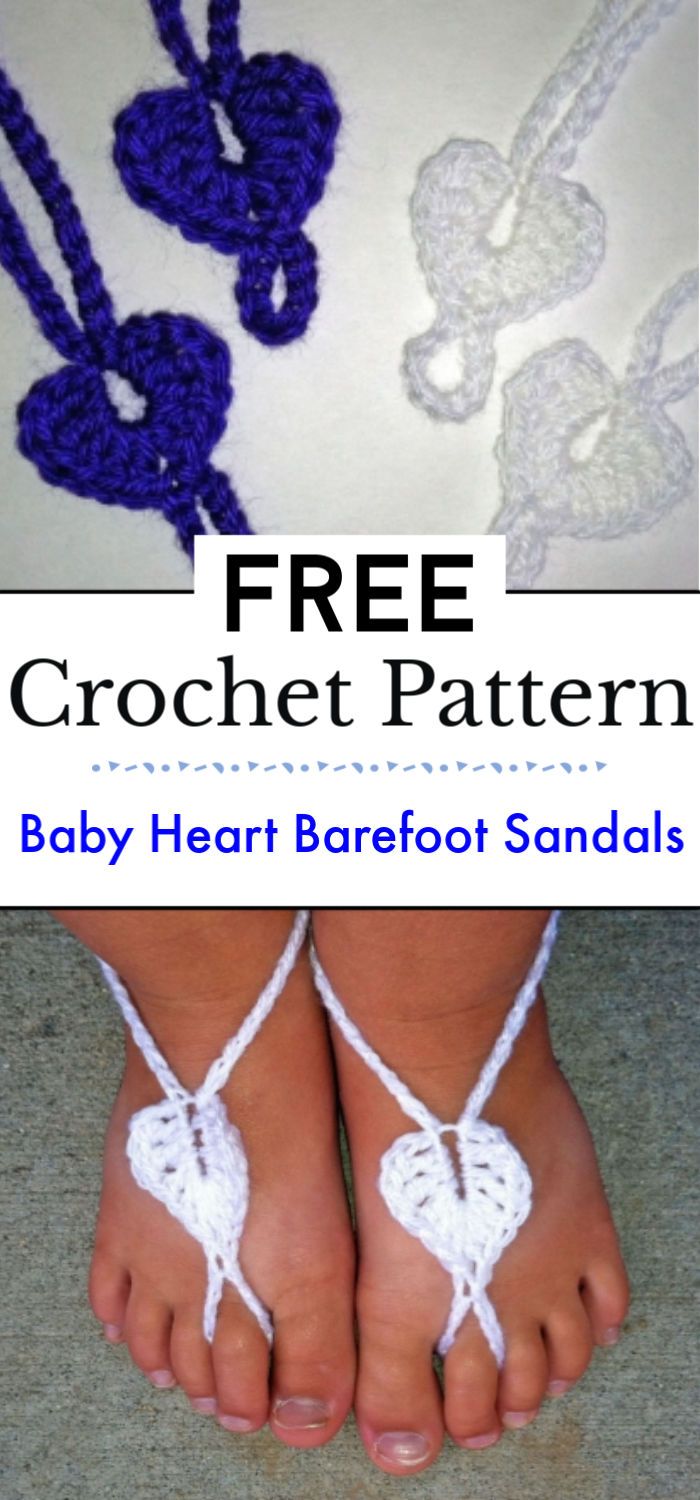 Baby Heart Barefoot Sandals