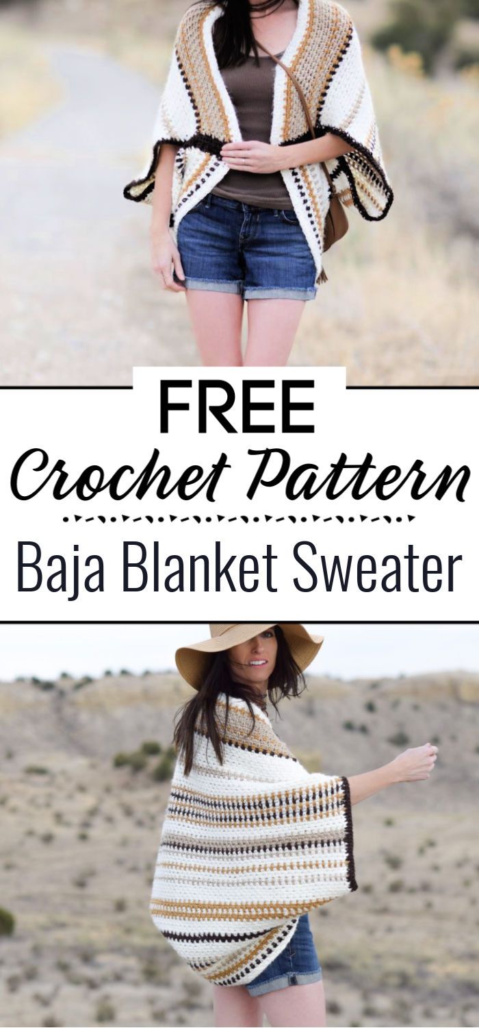 Baja Blanket Sweater Crochet Pattern