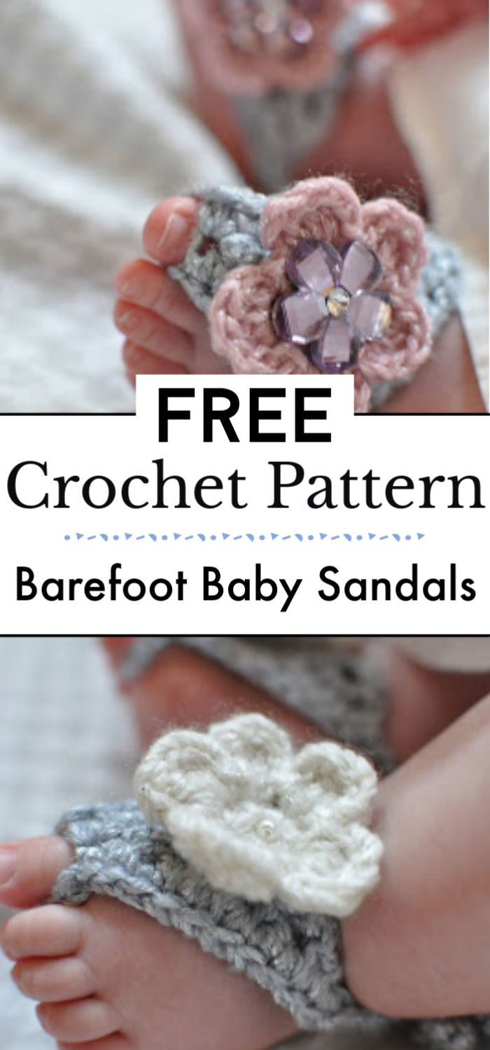 thumbnail image 2 of Crochet Baby Barefoot Sandals - Handmade Cotton Lace Footless Sandals 2 of 14