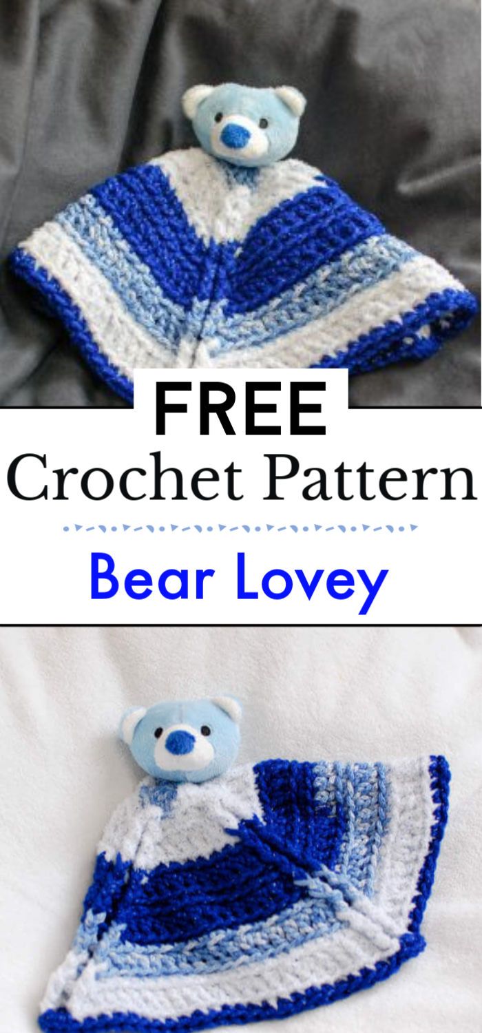 Bear Free Crochet Lovey Pattern