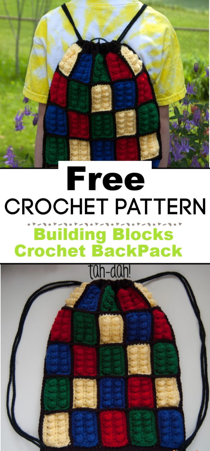 Building Blocks Crochet BackPack