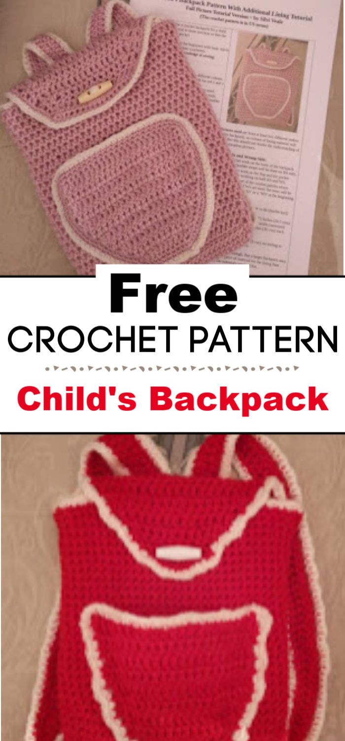 Childs Crochet Backpack Pattern