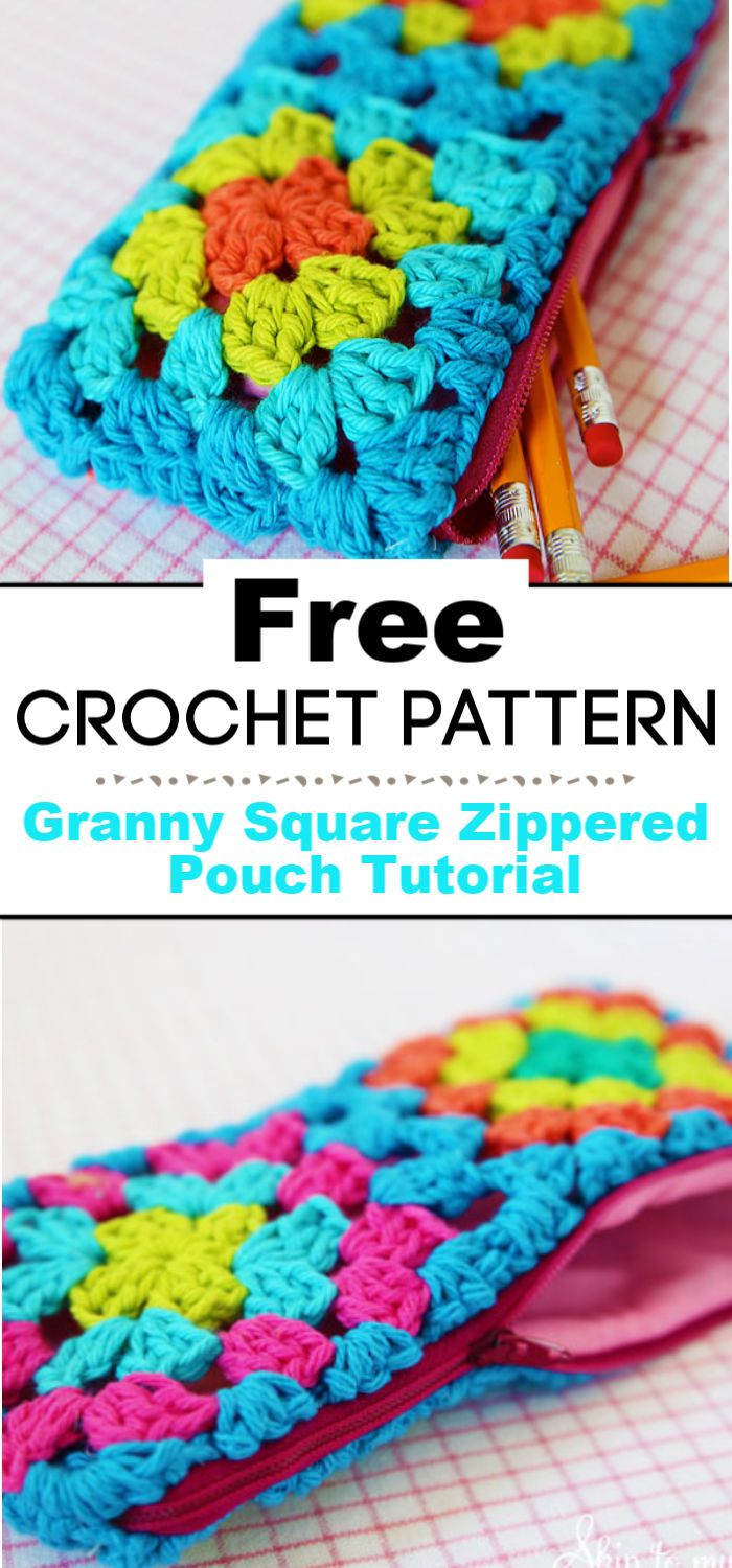 Simple Crochet Pencil Pouch - Free Crochet Pattern - Persia Lou