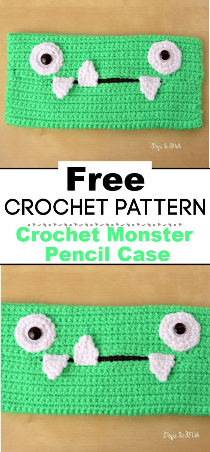 Crochet Monster Pencil Case