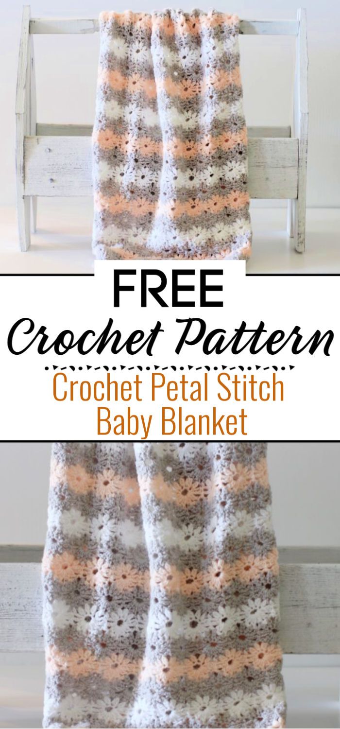Crochet Petal Stitch Baby Blanket