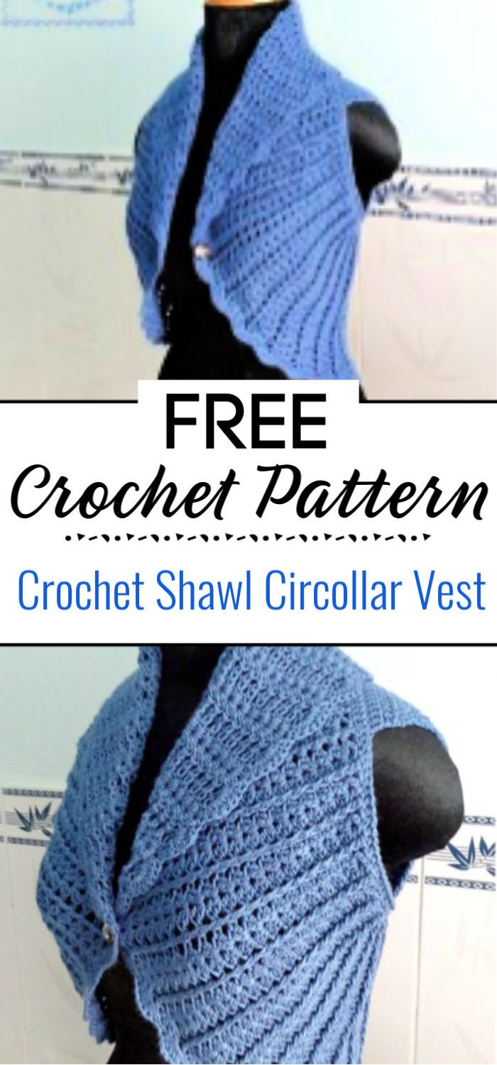 Crochet Shawl Circollar Vest