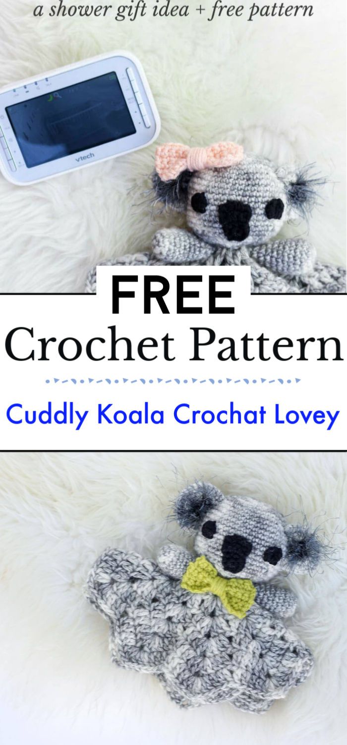 Cuddly Koala Free Crochat Lovey Pattern