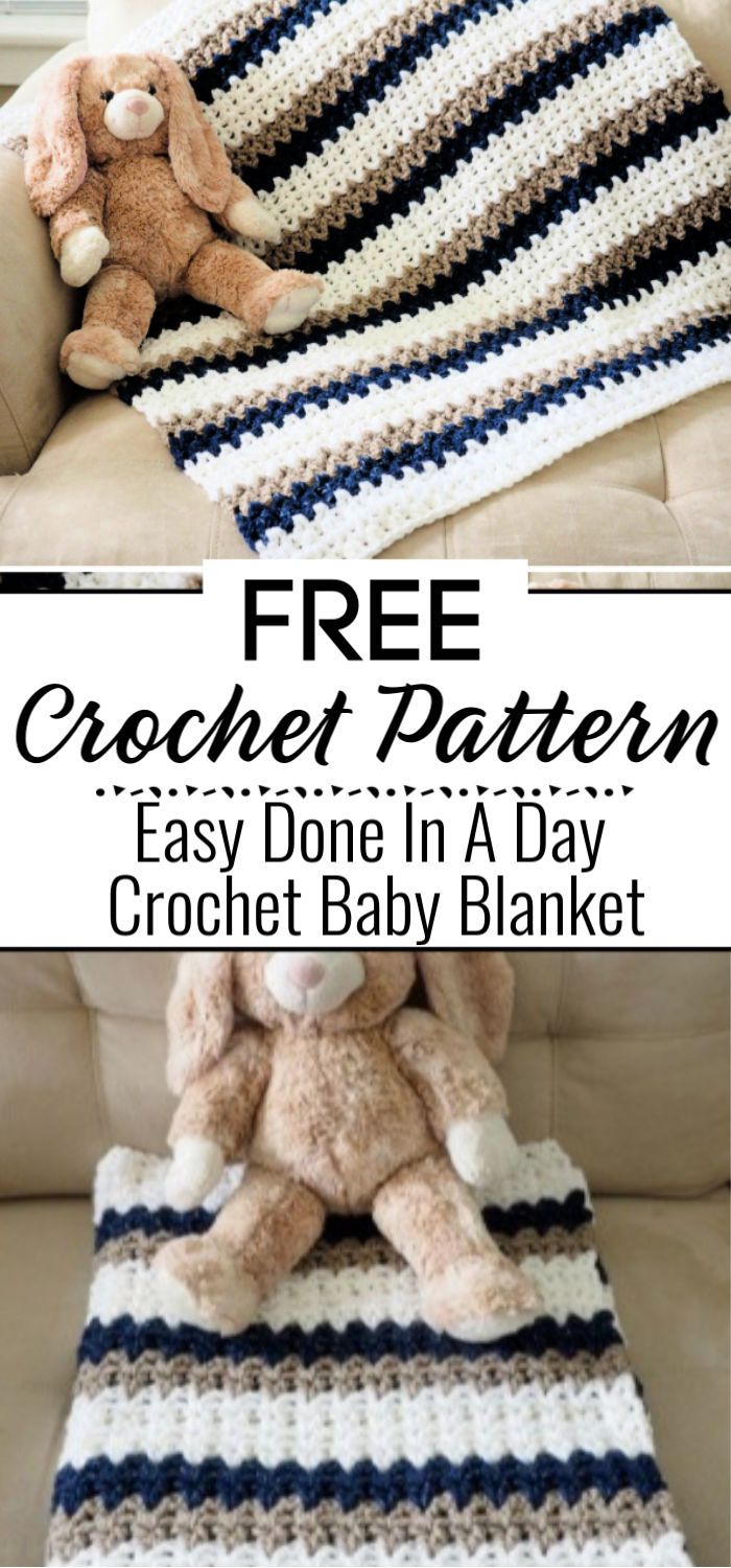 Easy Done In A Day Crochet Baby Blanket