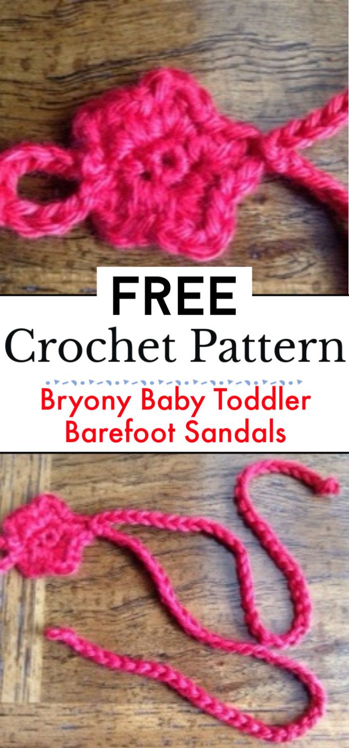Free Pattern Bryony Baby Toddler Barefoot Sandals