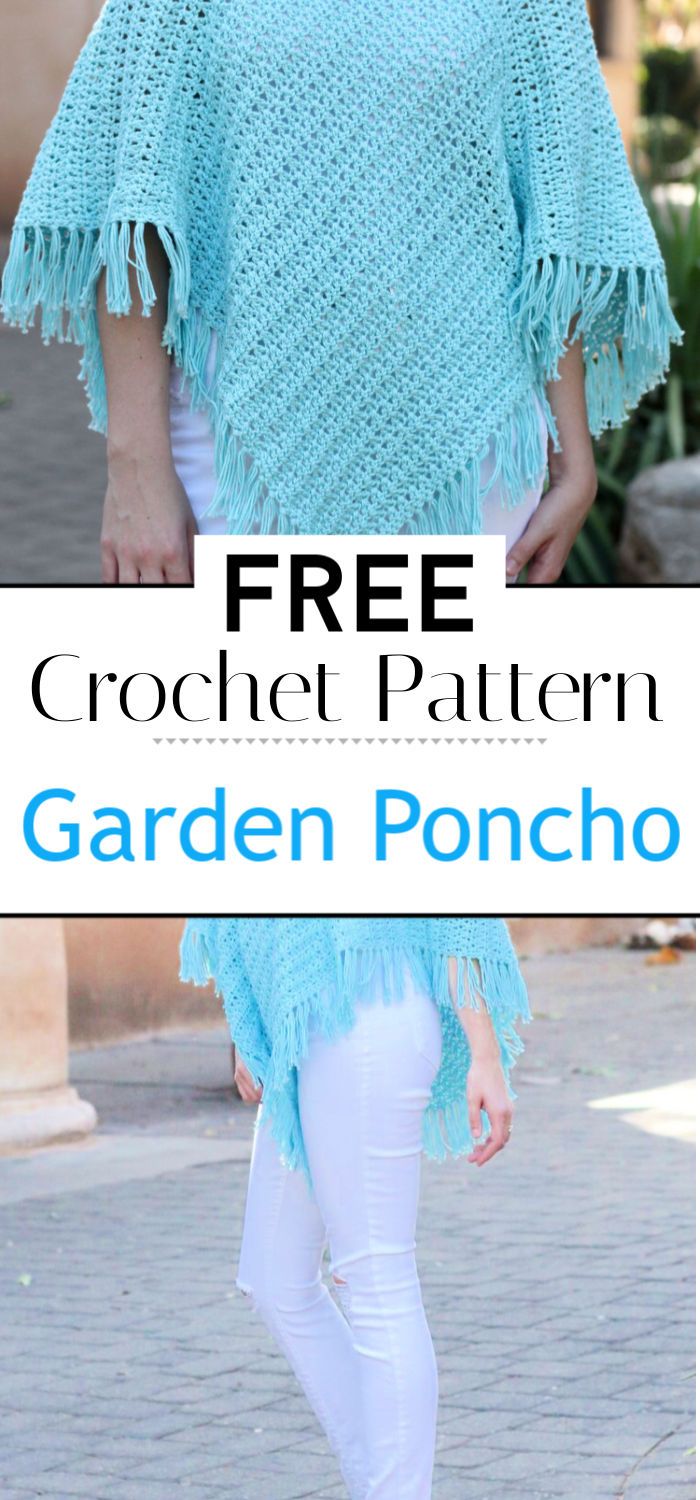 Garden Poncho Free Crochet Pattern