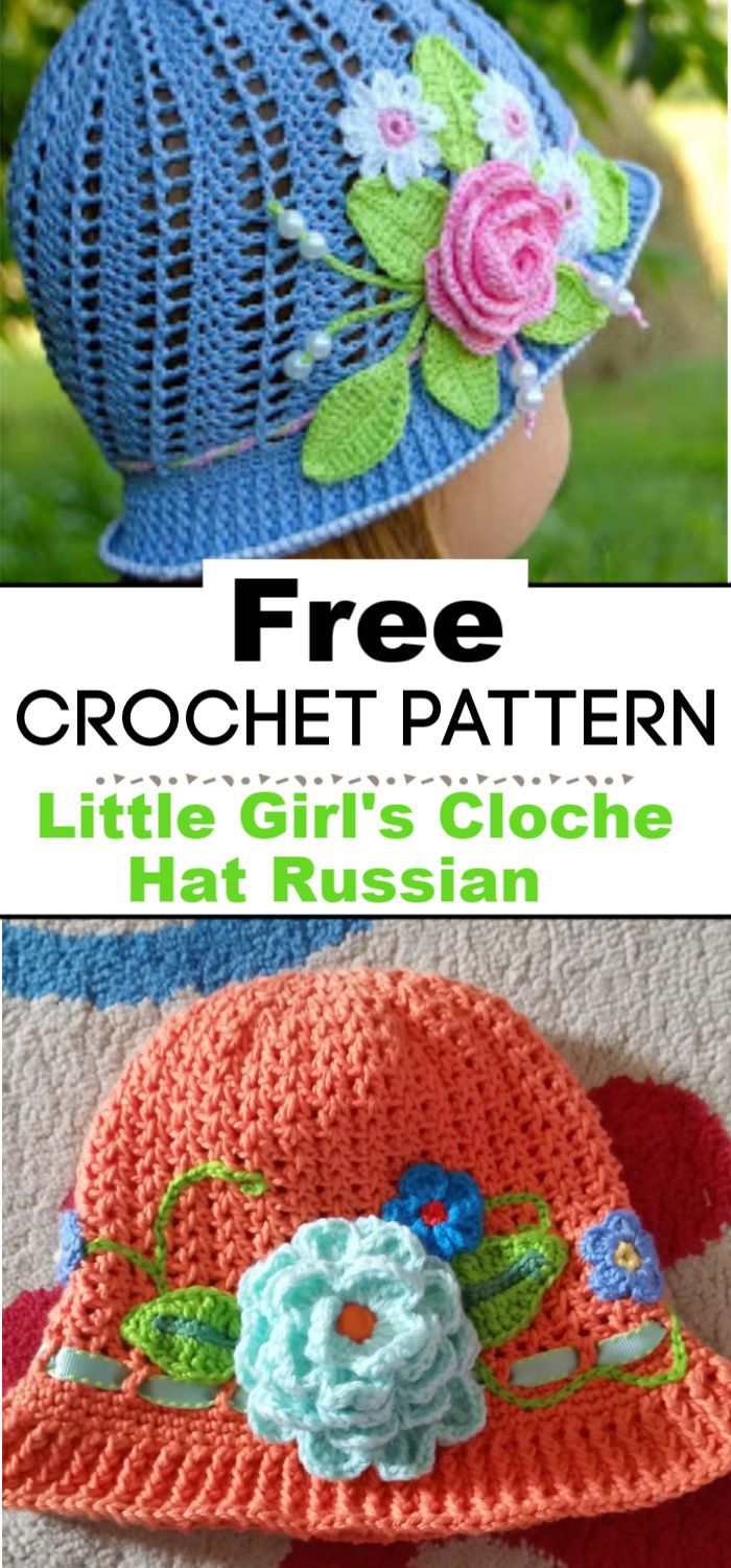 Little Girls Cloche Hat Russian Pattern Update