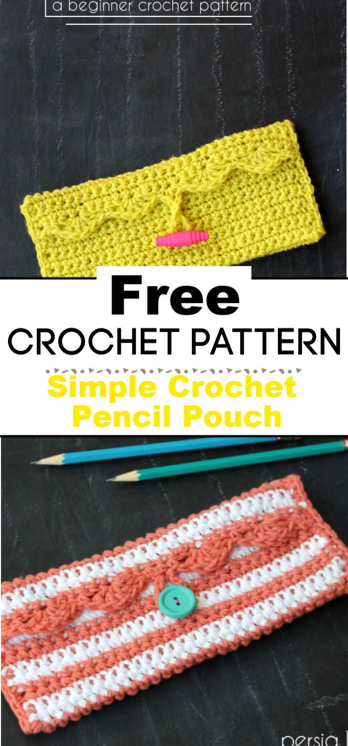 Simple Crochet Pencil Pouch Free Crochet Pattern
