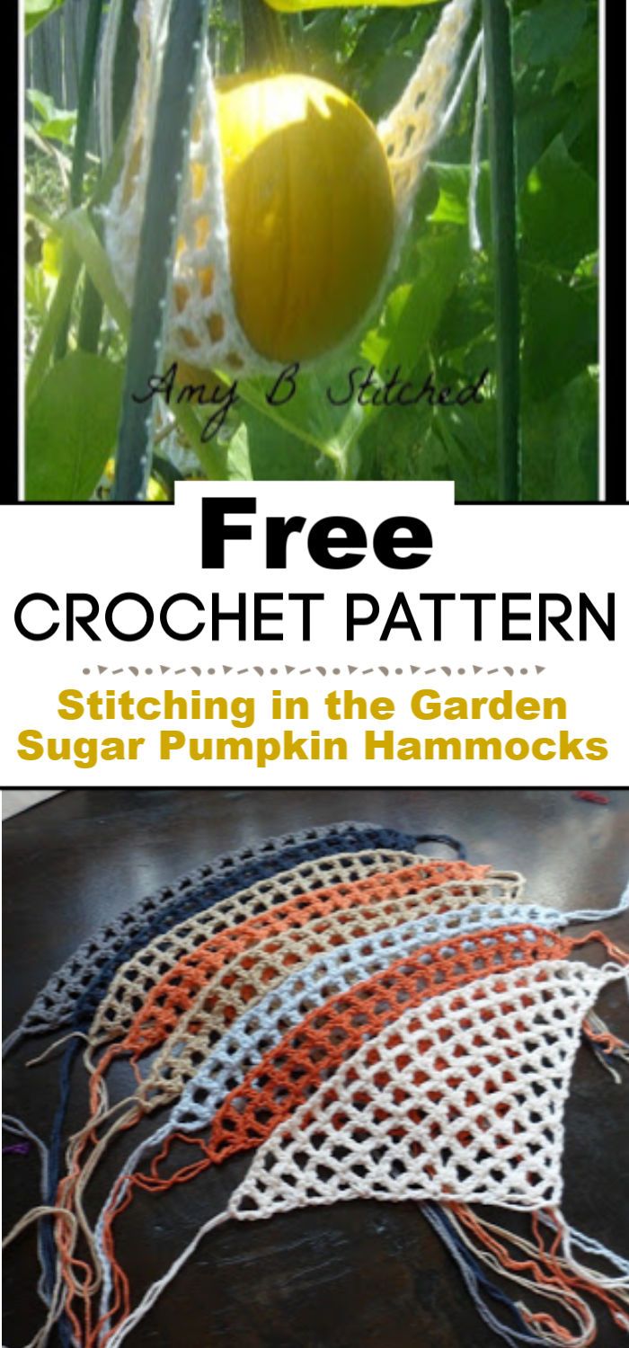 Stitching in the Garden Crocheted Sugar Pumpkin Hammocks Free Pattern