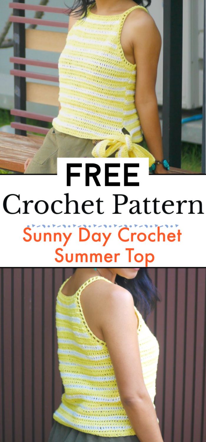 Sunny Day Crochet Summer Top Free Pattern
