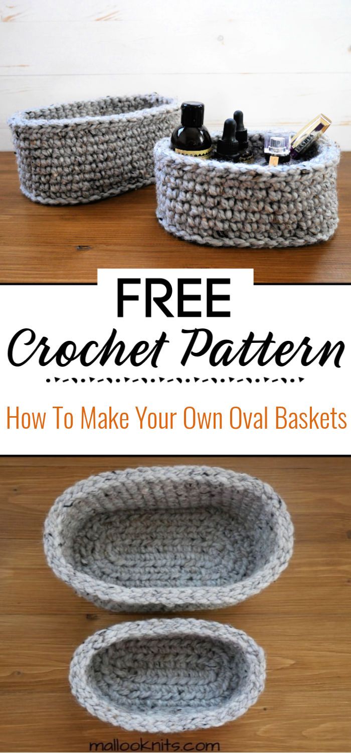 2.How To Make Your Own Oval Baskets Free Pattern 1
