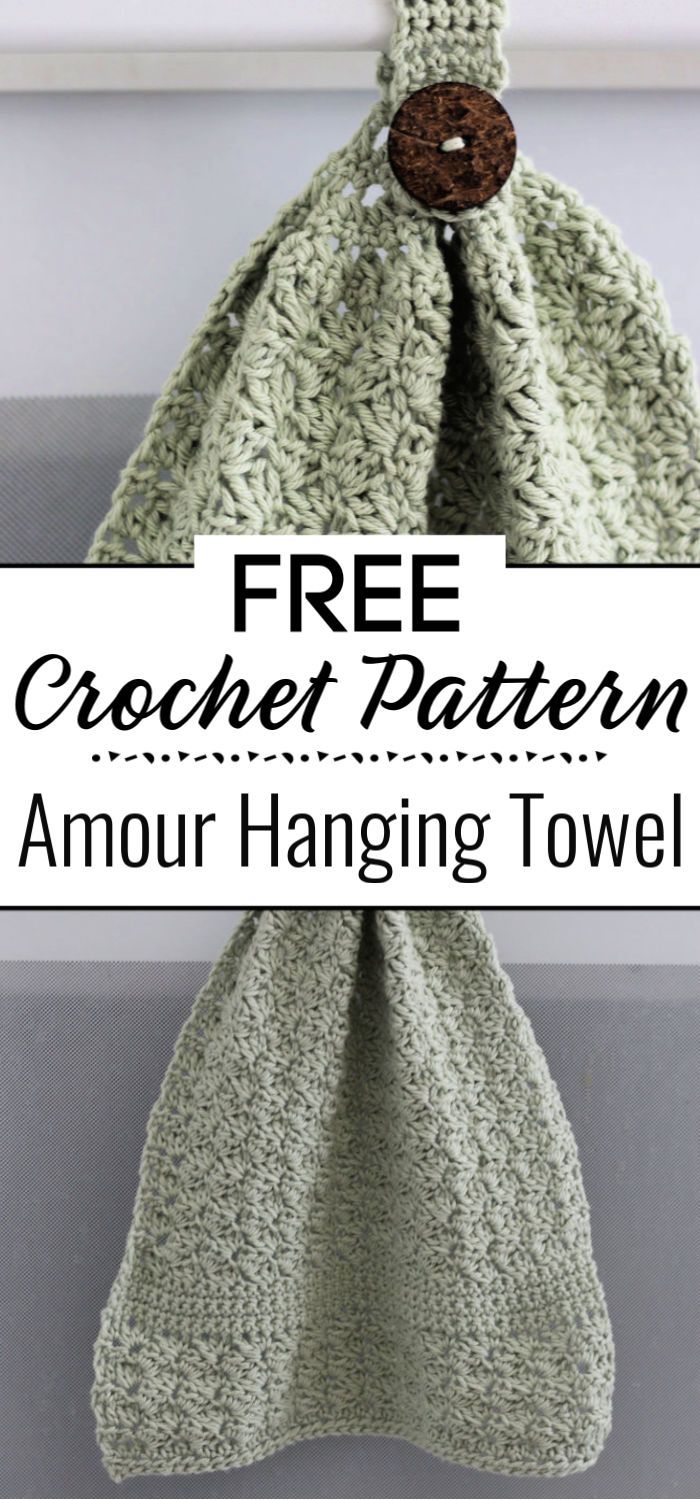 Amour Hanging Towel Free Crochet Pattern