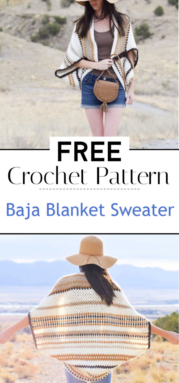 Baja Blanket Sweater Crochet Pattern