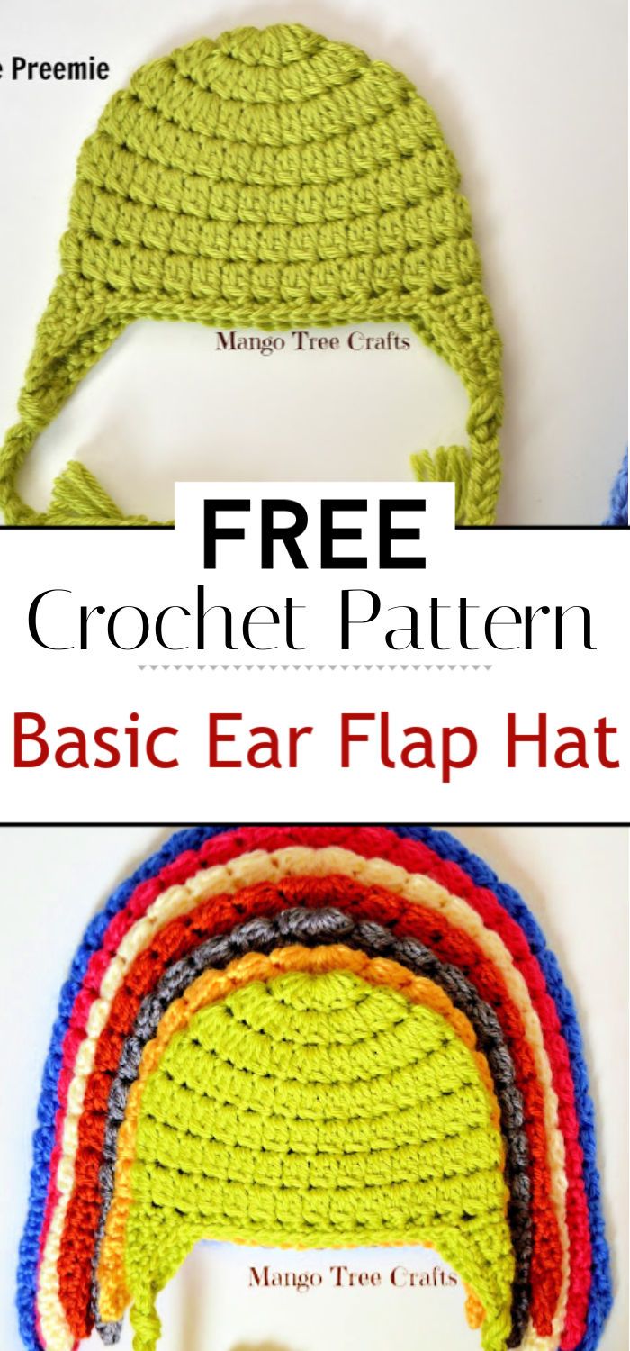 Basic Crochet Ear Flap Hat Pattern