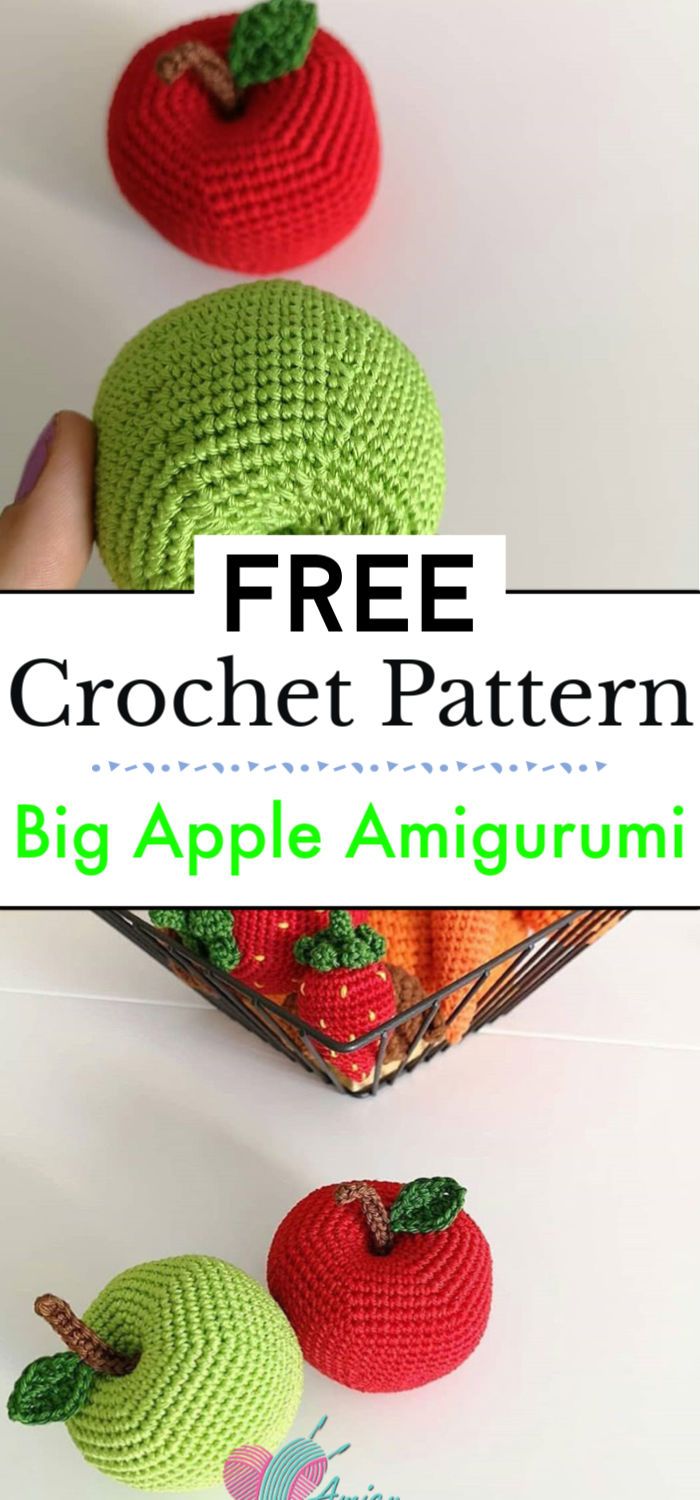 Big Apple Amigurumi Crochet Pattern