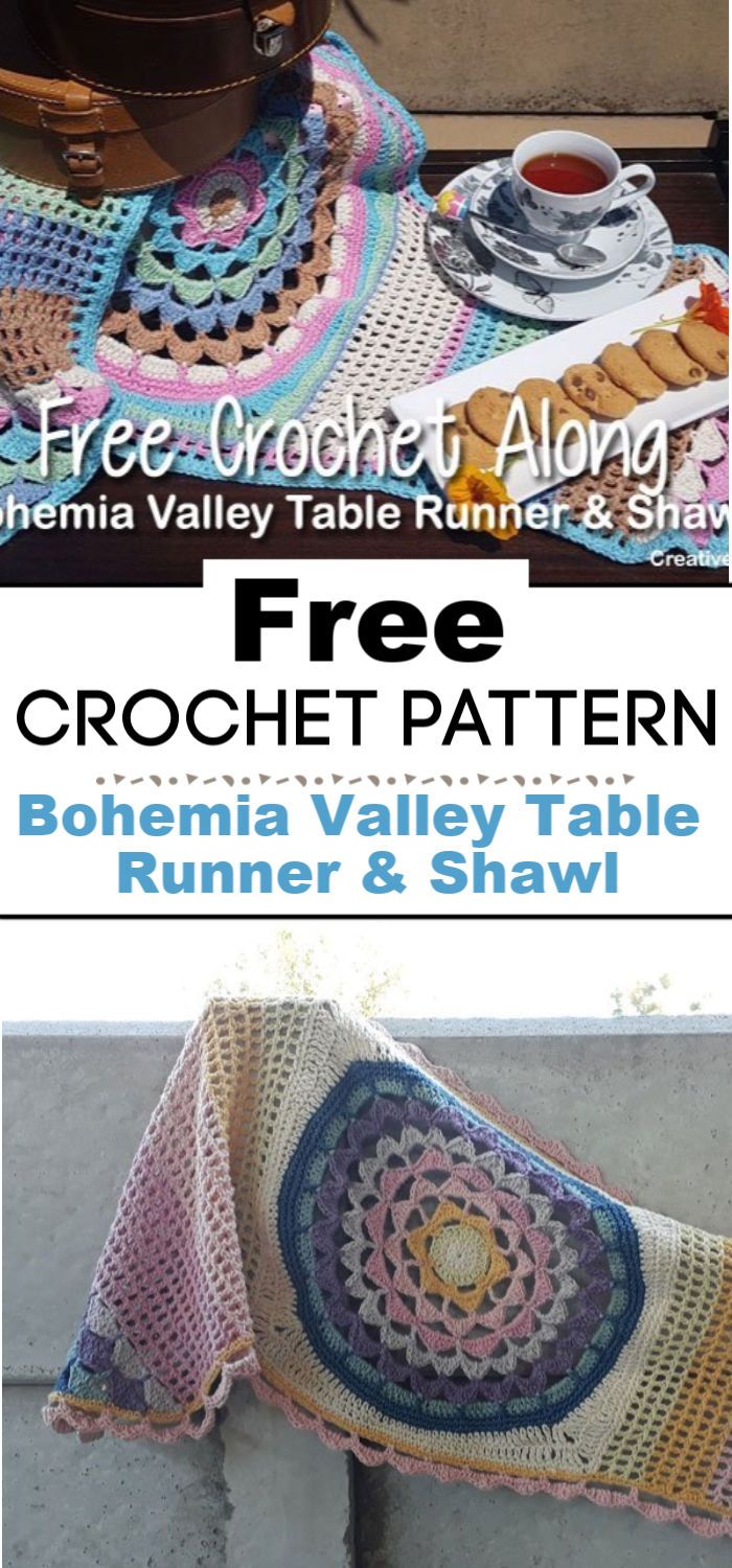 Bohemia Valley Table Runner Shawl