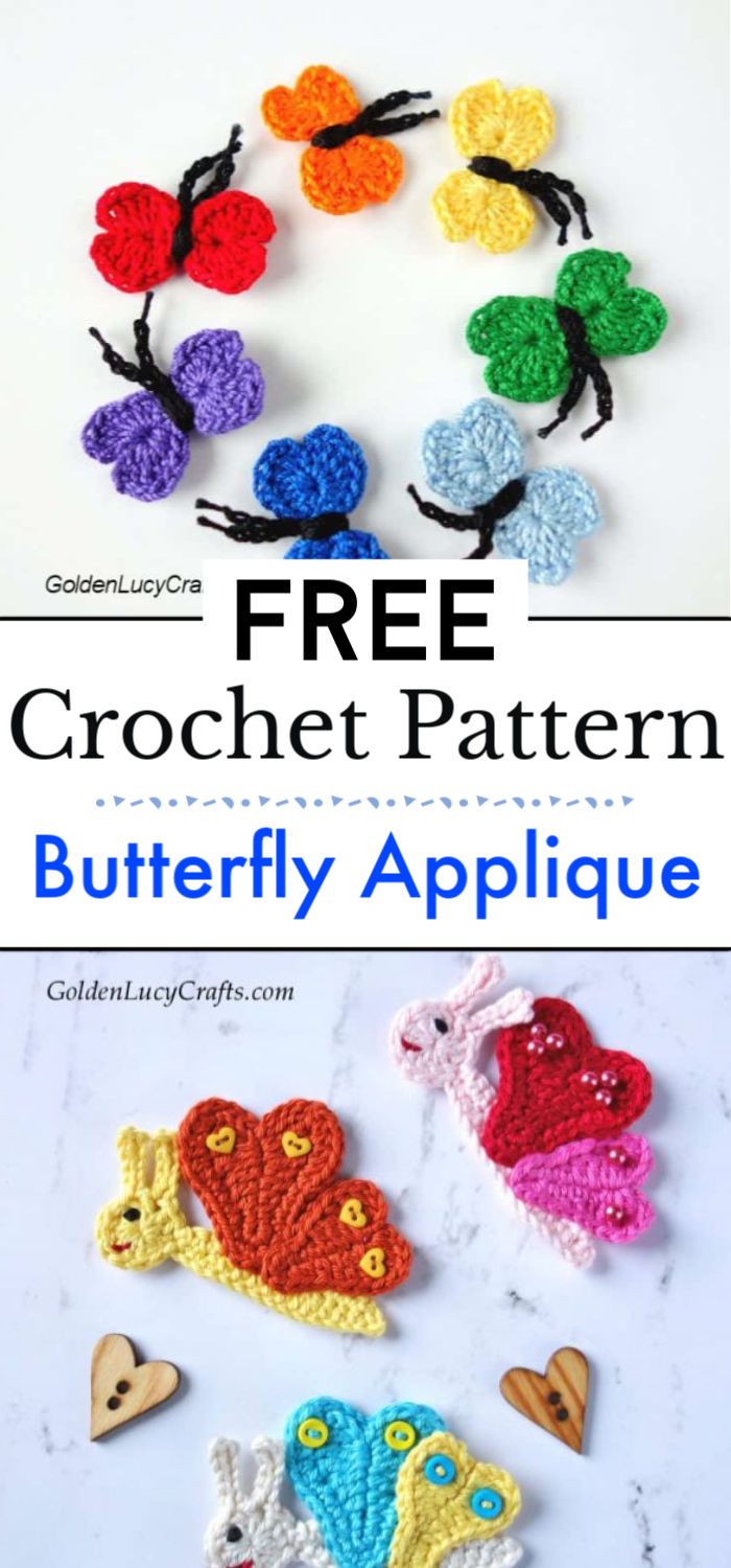 Butterfly Crafts for Kids Crochet Pattern 1