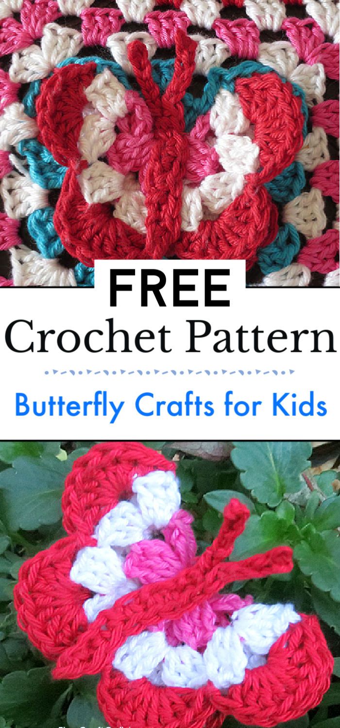 Butterfly Crafts for Kids Crochet Pattern