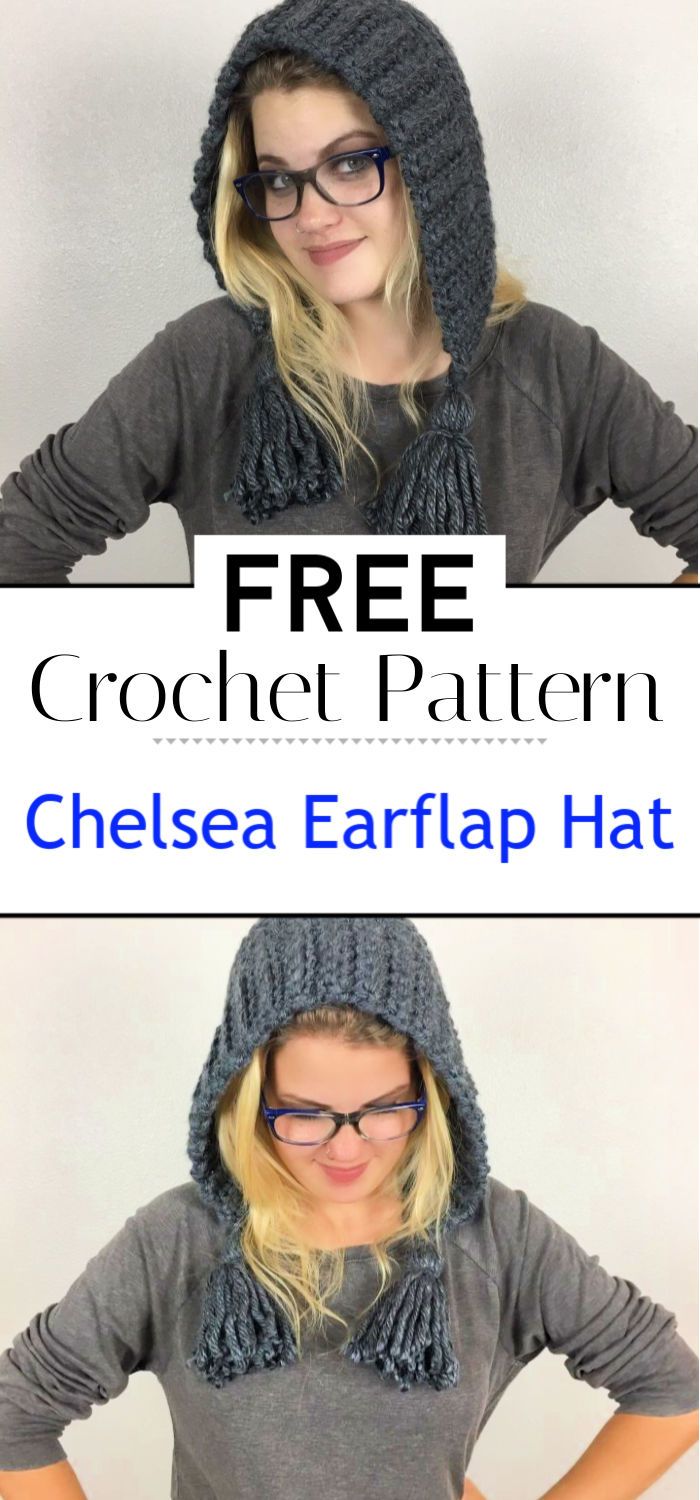 Chelsea Earflap Hat Crochet Pattern