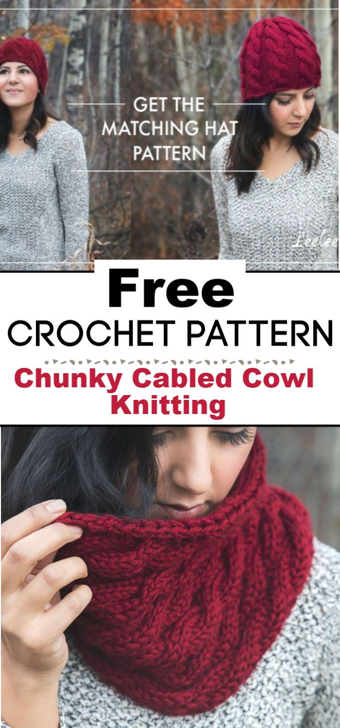 Chunky Cabled Cowl Free Knitting Pattern