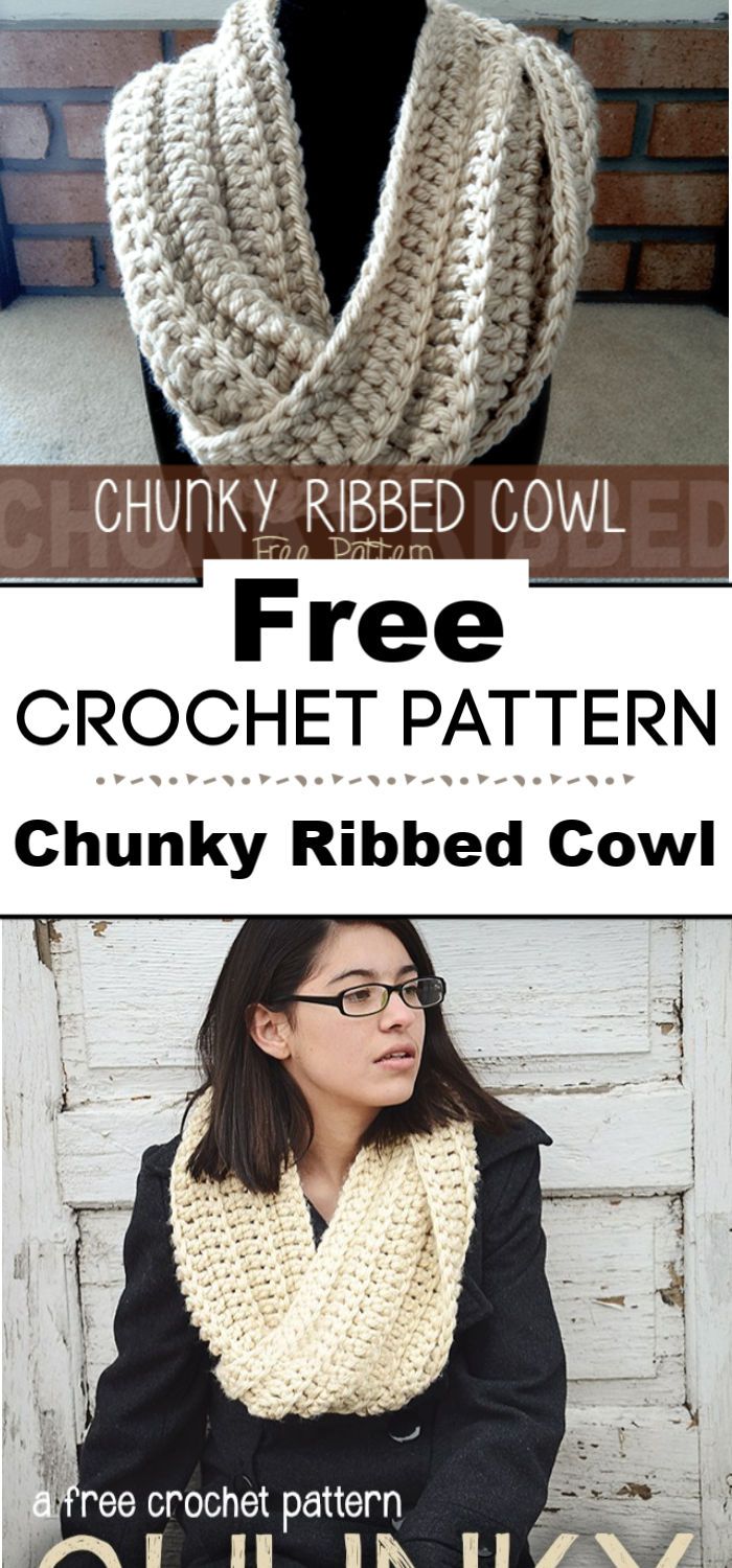 Chunky Ribbed Cowl Free Pattern