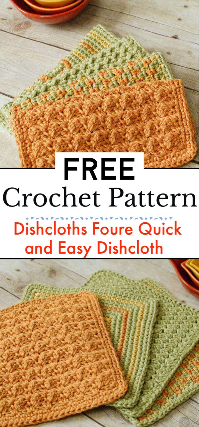 Crochet Dishcloths Foure Quick and Easy Crochet Dishcloth Patterns