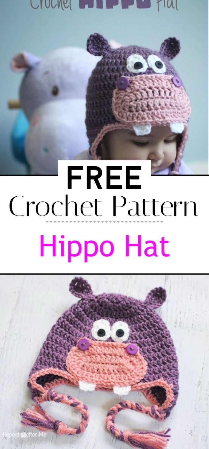 Crochet Hippo Hat Pattern