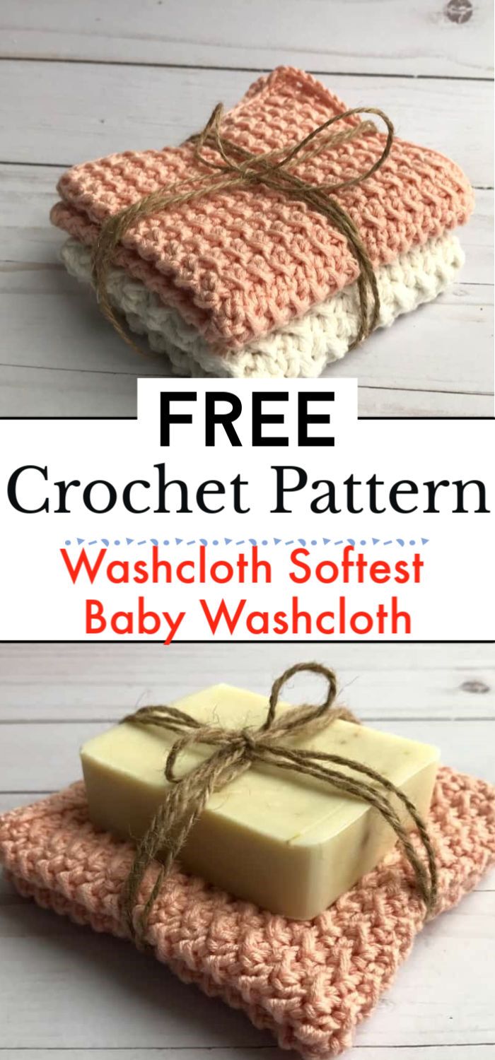 Crochet Washcloth Softest Crochet Baby Washcloth