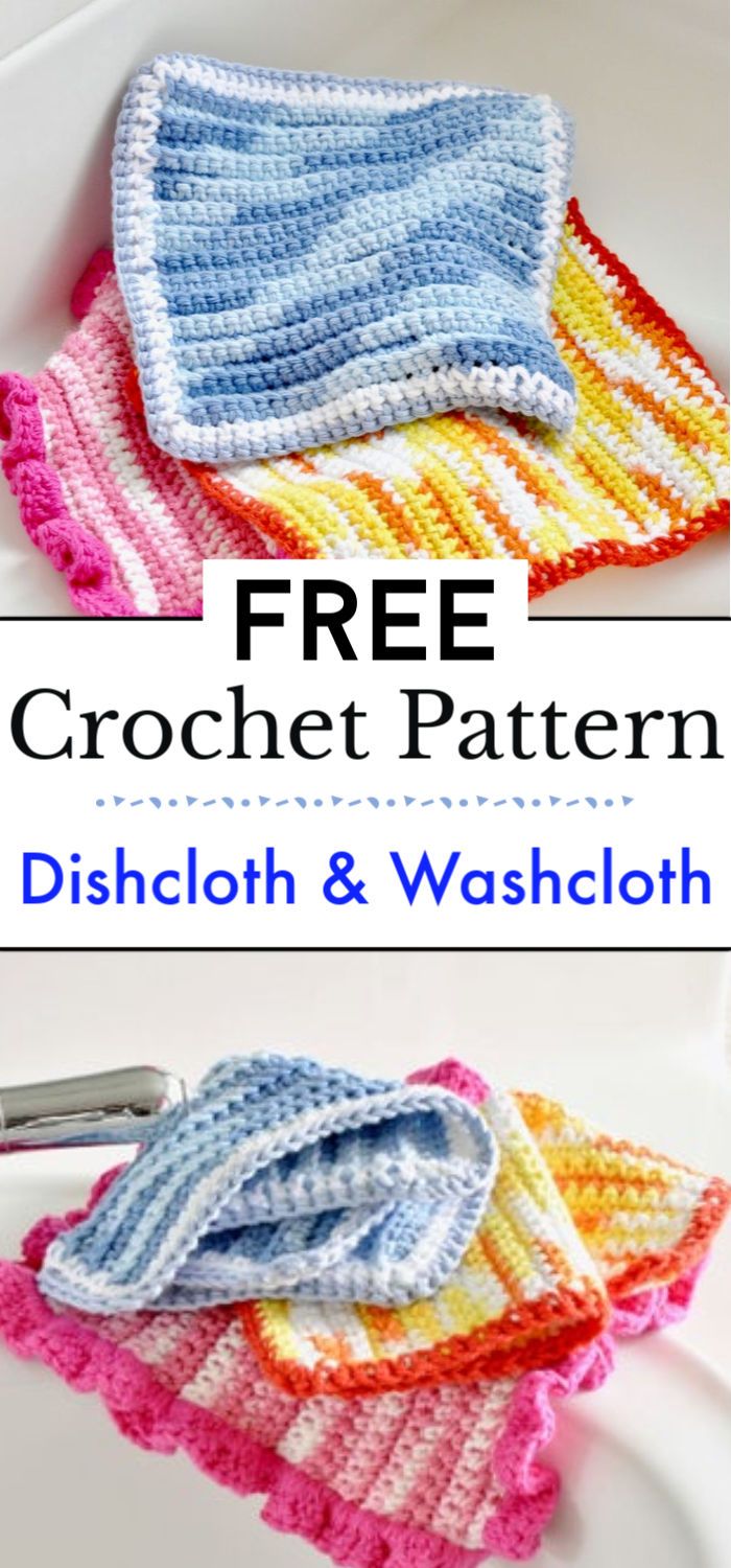 Easy Crochet Dishcloth Washcloth