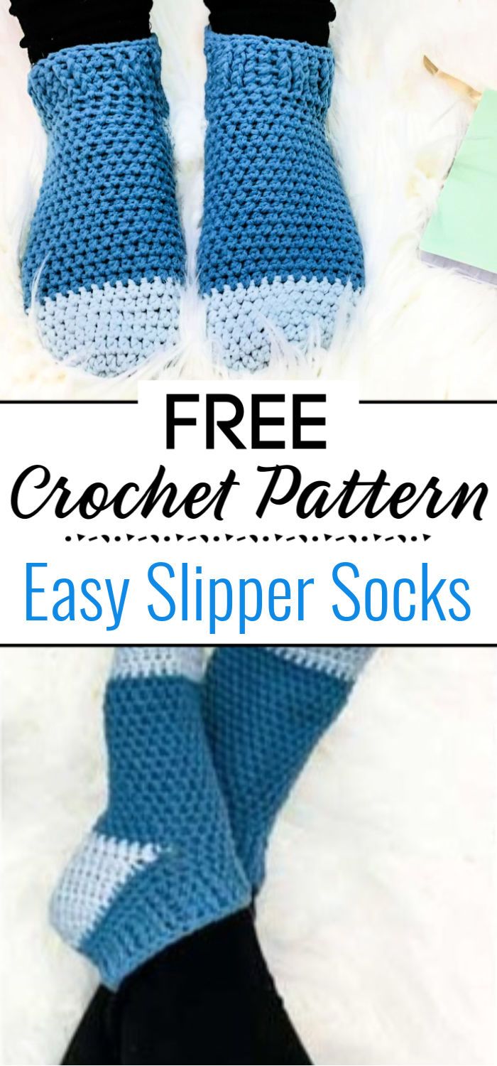 Easy Crochet Slipper Socks Free Pattern