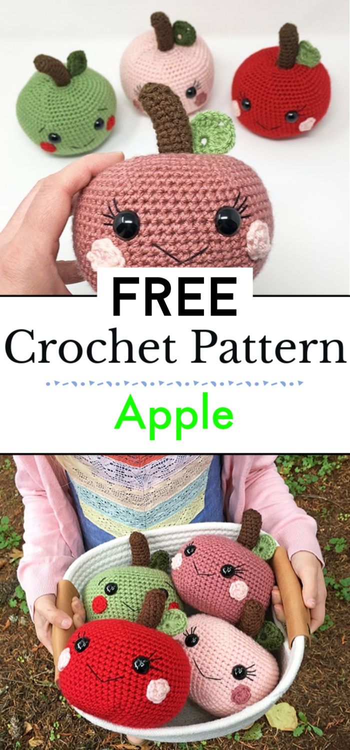 Amigurumi crochet apple pattern free - Receitas de Ferdi