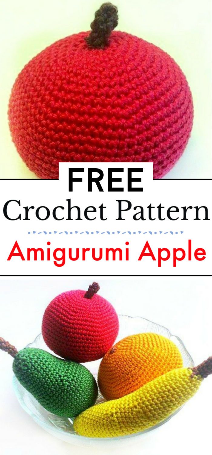 Free Crochet Pattern Amigurumi Apple