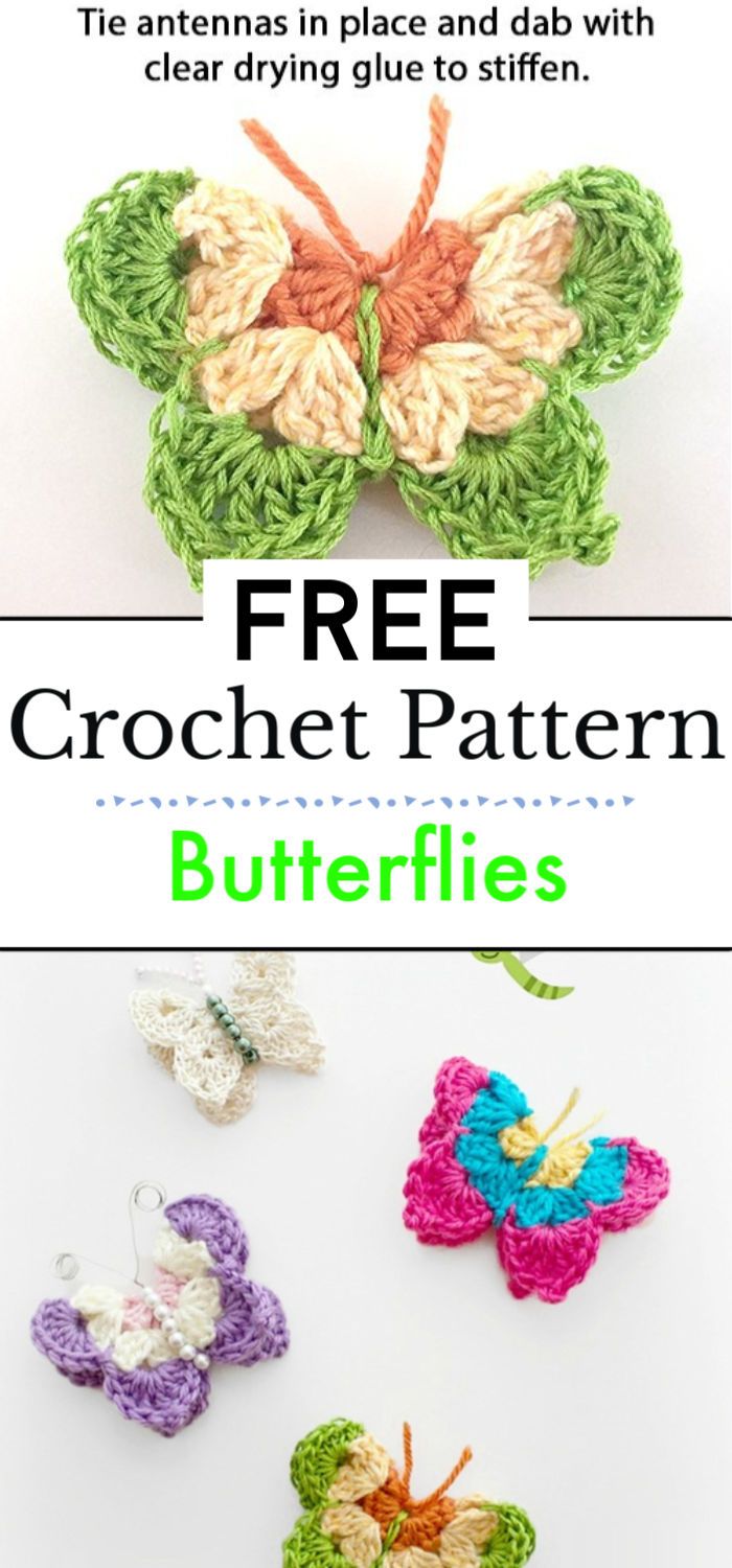Free Crochet Pattern Butterflies