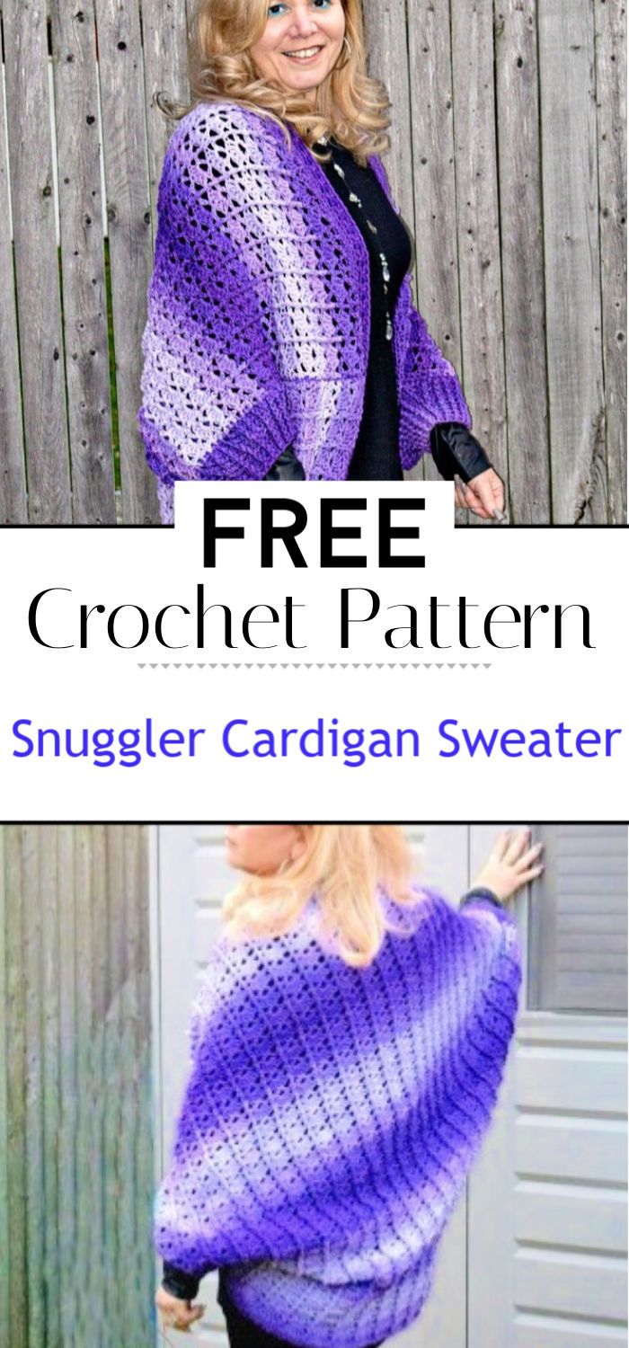 Free Crochet Pattern Snuggler Cardigan Sweater