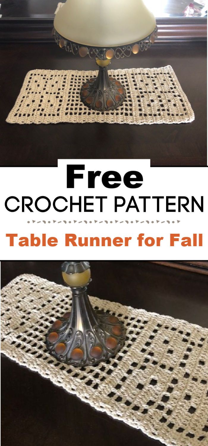 Free Crochet Table Runner Pattern for Fall