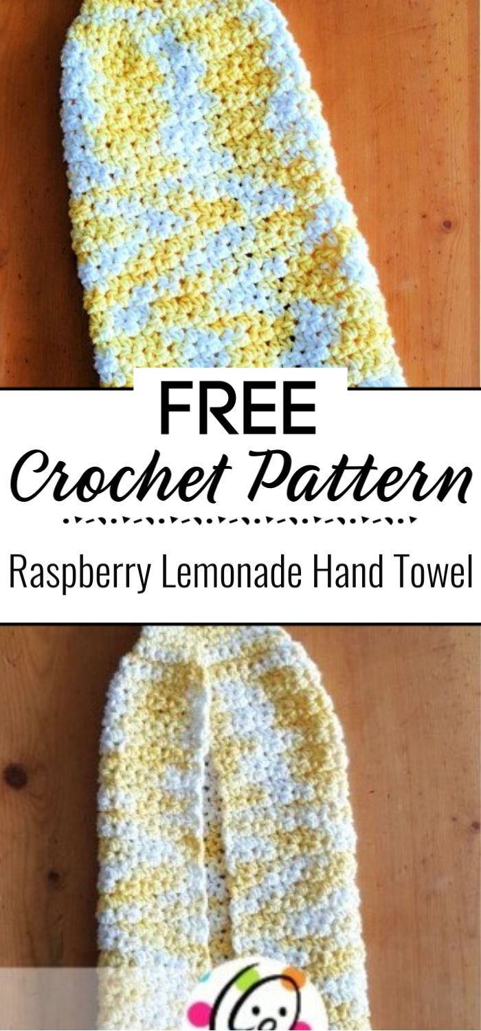 Free Pattern Raspberry Lemonade Hand Towel