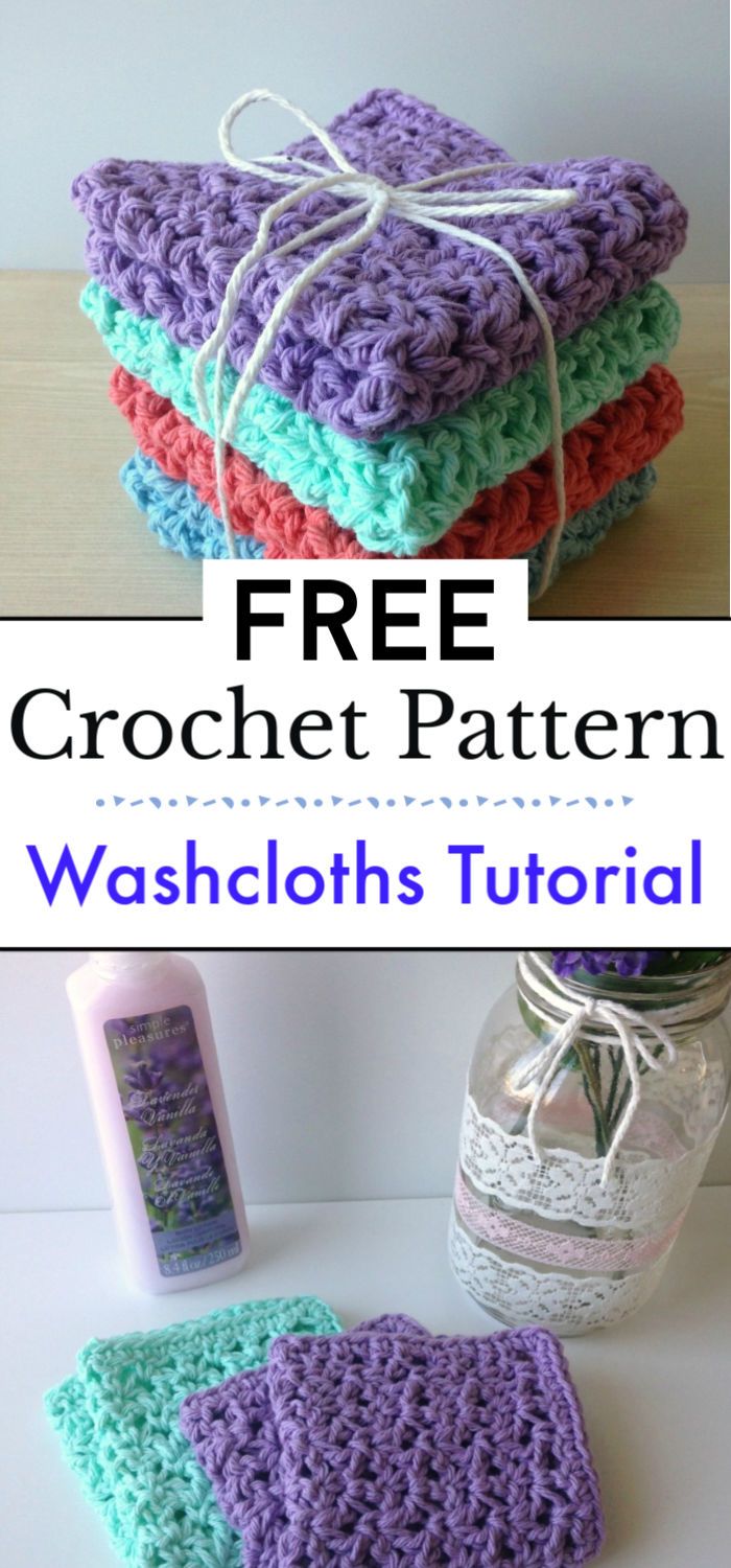 How to Crochet Washcloths Tutorial