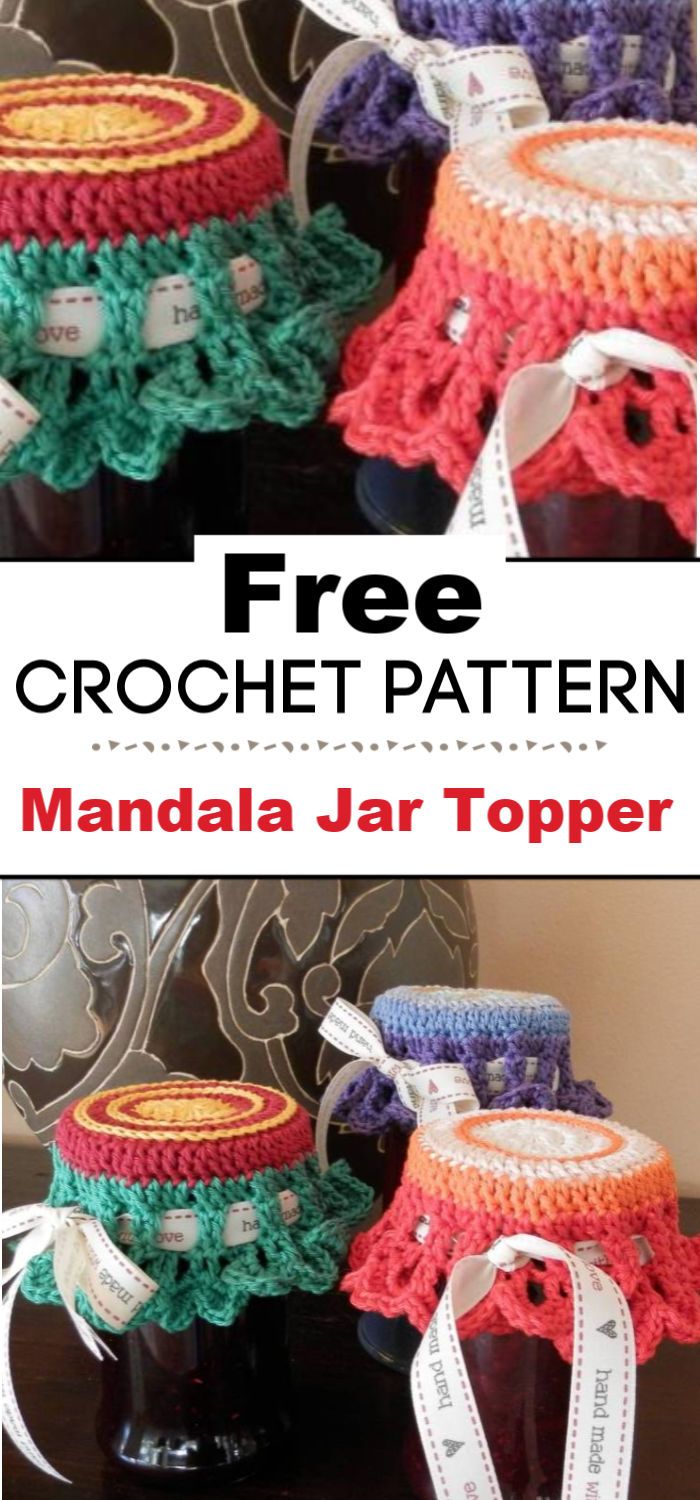 Mandala Jar Topper Free Pattern