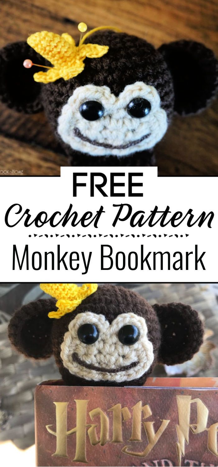 Monkey Bookmark Free Crochet Pattern