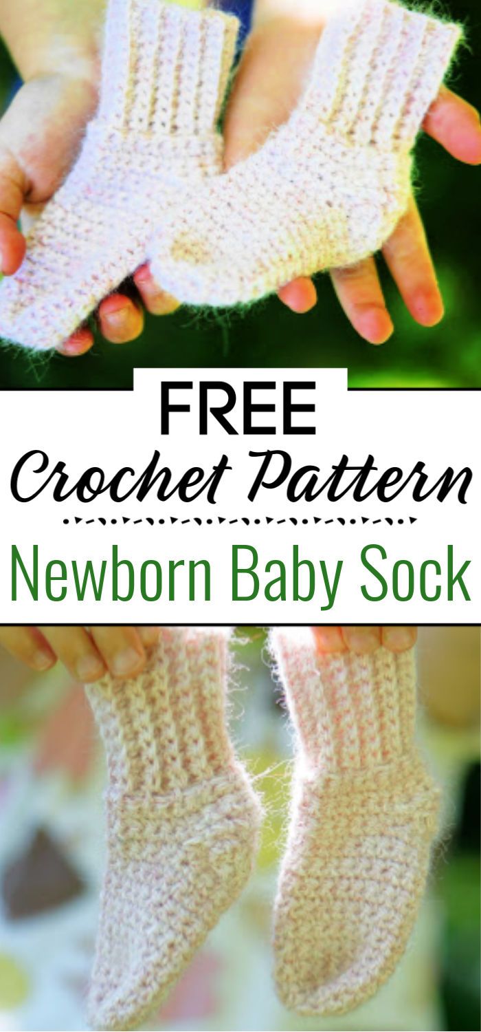 Newborn Baby Sock Crochet Pattern