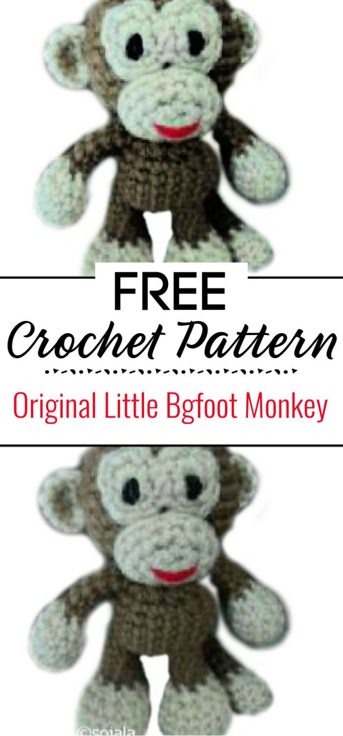 Original Little Bgfoot Monkey Free Crochet Pattern