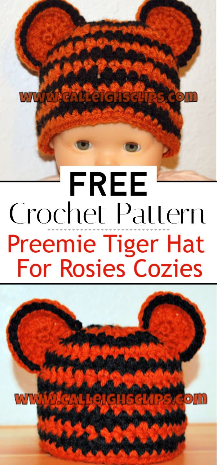 Preemie Tiger Hat Pattern For Rosies Cozies