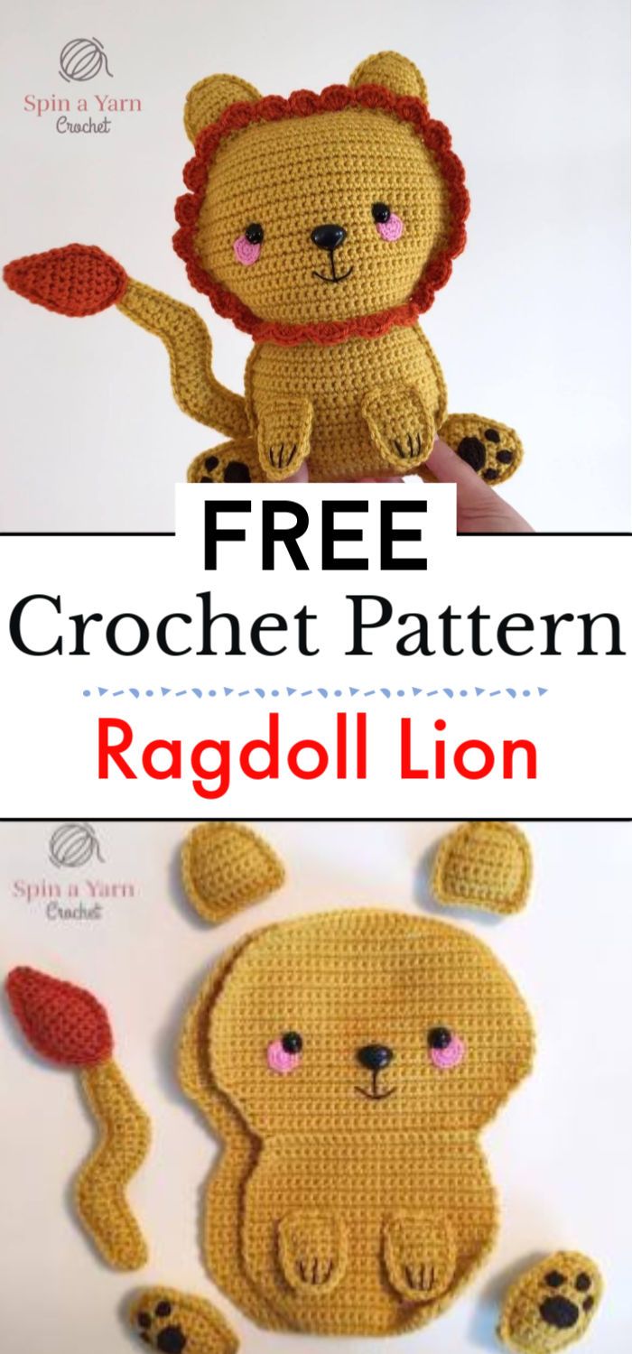 Ragdoll Lion Free Crochet Pattern